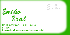 eniko kral business card