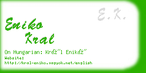 eniko kral business card